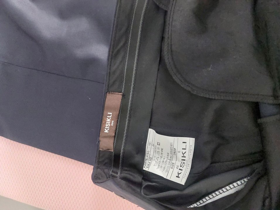 sıfır Düz Siyah kumaş pantolon - Görsel 2