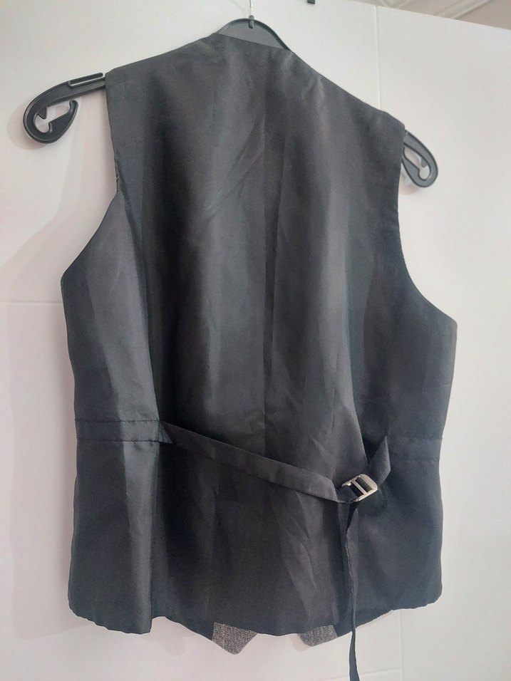 Düğmeli Gri Erkek Yelek - Görsel 3