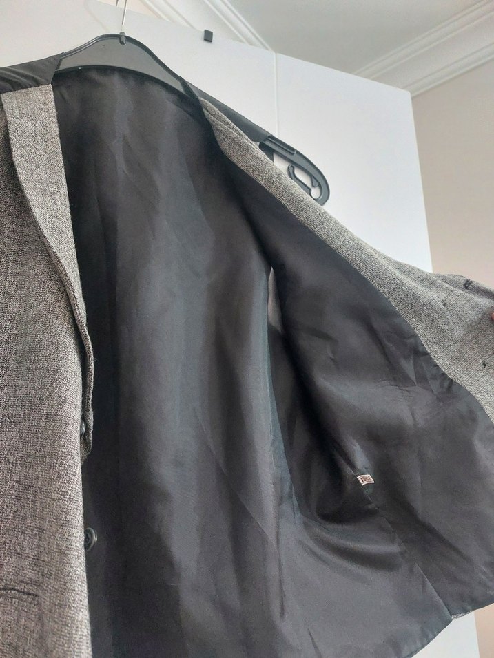 Düğmeli Gri Erkek Yelek - Görsel 2