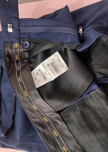 sıfır lacivert kumaş pantolon - Görsel 3