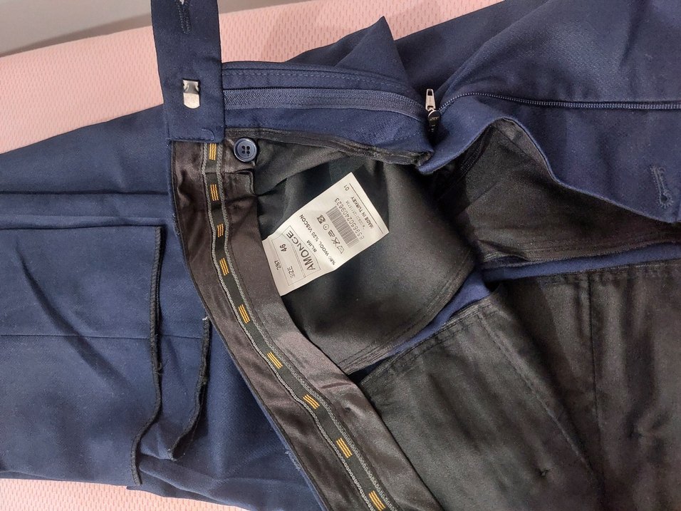 sıfır lacivert kumaş pantolon - Görsel 3