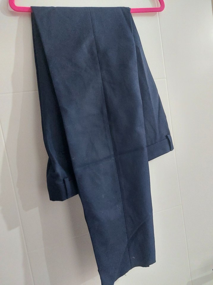 sıfır lacivert kumaş pantolon - Görsel 4