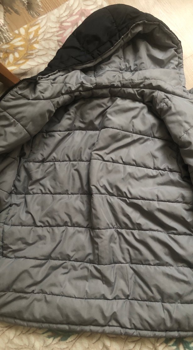 Kadın Gri Kapüşonlu Kış Montu - Görsel 2