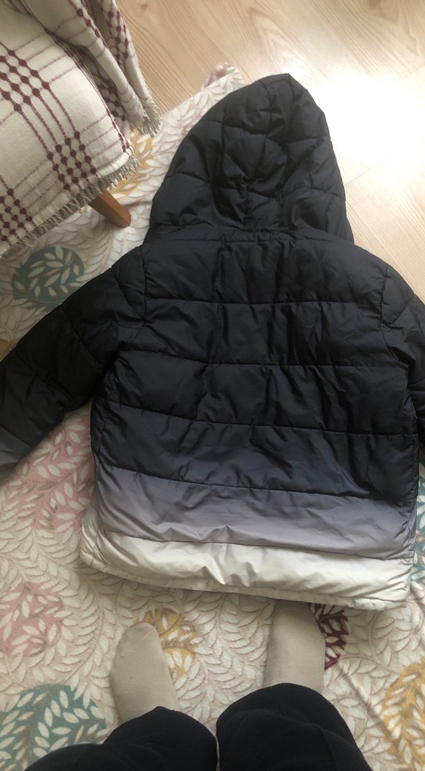 Kadın Gri Kapüşonlu Kış Montu - Görsel 3