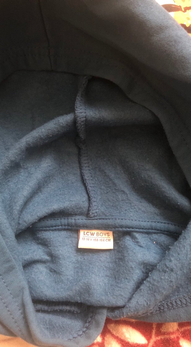 Uzun Kollu Kadın Mavi Baskılı Sweatshirt - Görsel 3