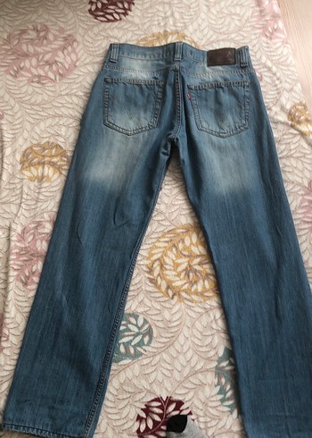 Erkek Mavi Kuşaklı Bol Kesim Denim Pantolon - Görsel 3