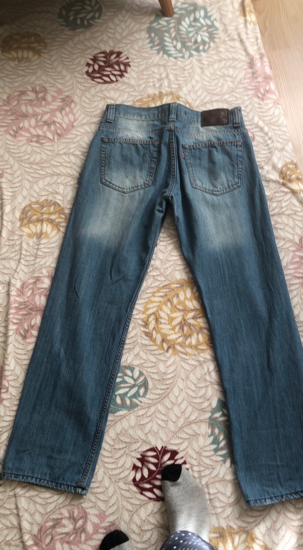 Erkek Mavi Kuşaklı Bol Kesim Denim Pantolon - Görsel 3