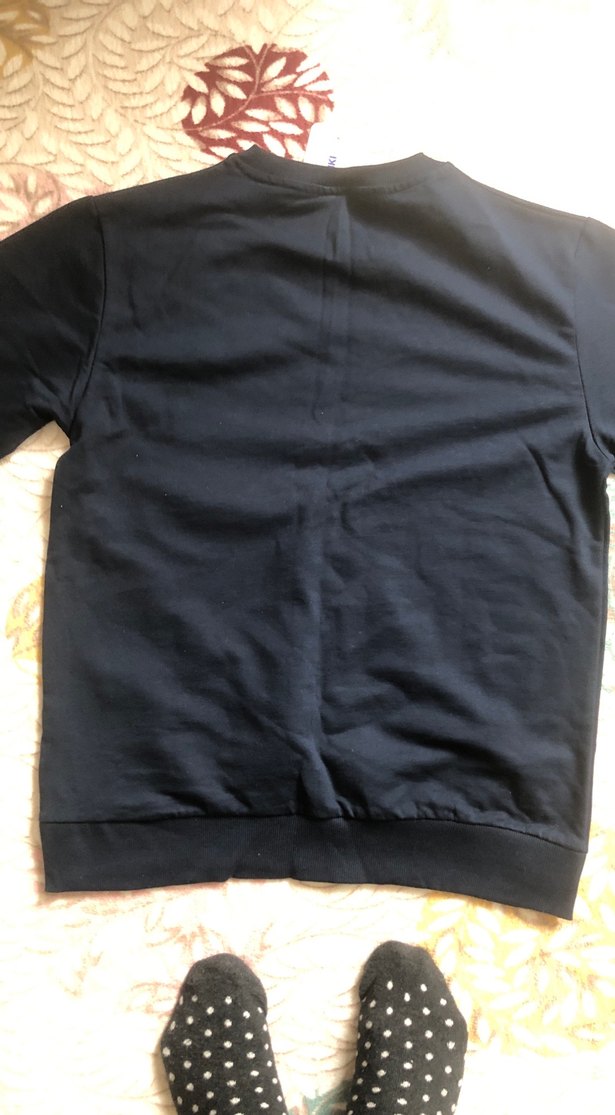 Erkek Çocuk Koyu Mavi Baskılı  uzun Kollu Sweatshirt - Görsel 3