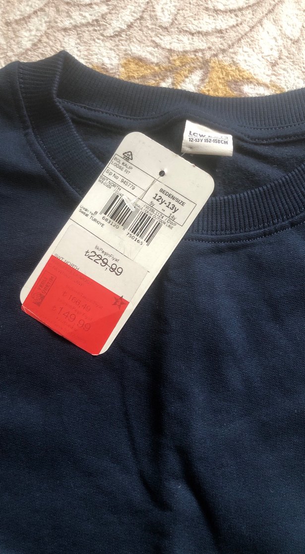 Erkek Çocuk Koyu Mavi Baskılı  uzun Kollu Sweatshirt - Görsel 2