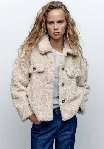 Zara peluş mont