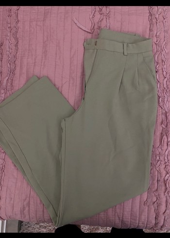 Bej Midi Kadın Kumaş Pantolon