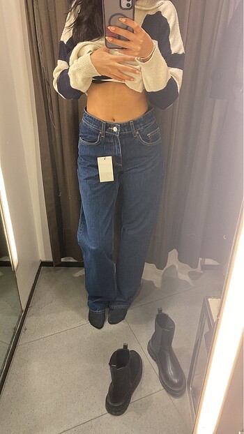 ZARA ORTA BEL WİDE LEG JEAN