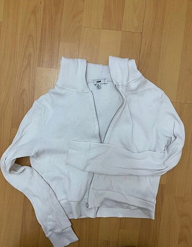 m Beden Mavi marka fermuarlı sweatshirt