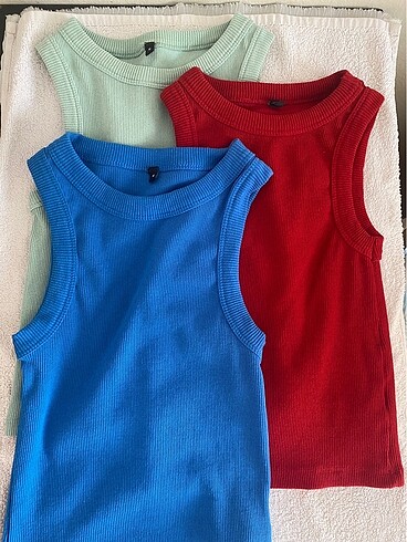 3?lü Su yeşili,kırmızı,mavi atlet