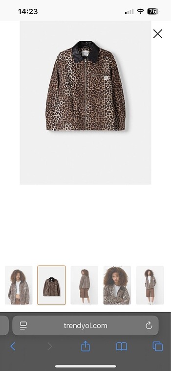 m Beden Bershka leopar ceket