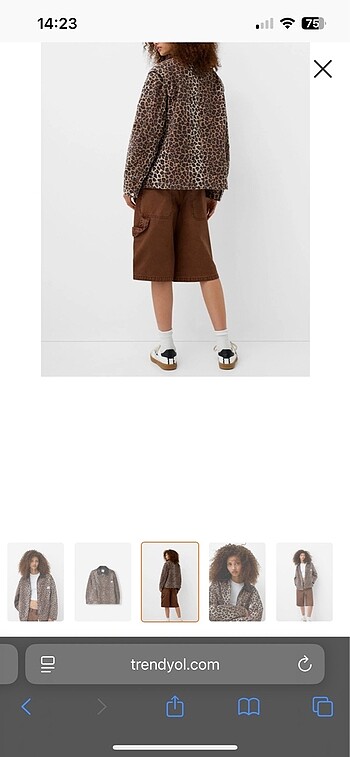 m Beden kahverengi Renk Bershka leopar ceket