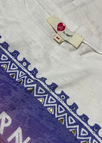 Kız Çocuk Baskılı Beyaz Tişört - Görsel 2