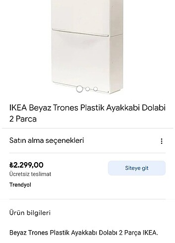 Ikea Trones ayakkabılık ikea