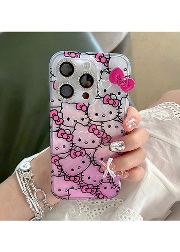 İPhone 11 Hello Kitty Pembe Pastel Telefon Kılıfı - Görsel 3