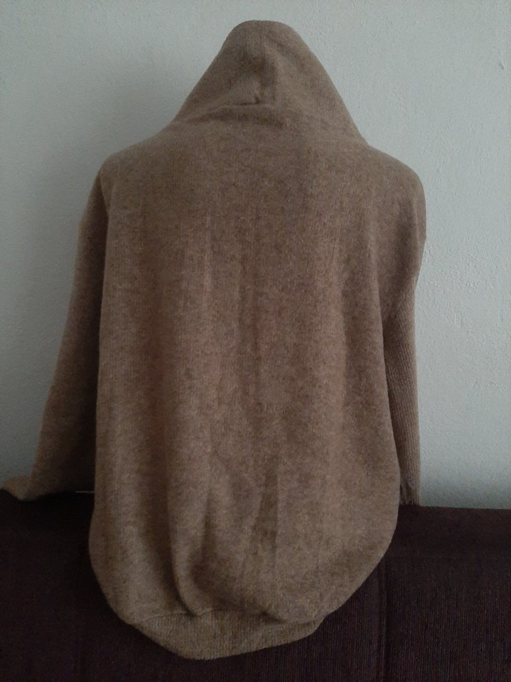 Yarım Fermuarlı Yüksek Yakalı Kahverengi kazak - Görsel 4