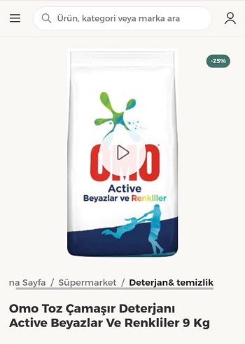 Omo Active Toz Çamaşır Deterjanı 9 kg - Görsel 2