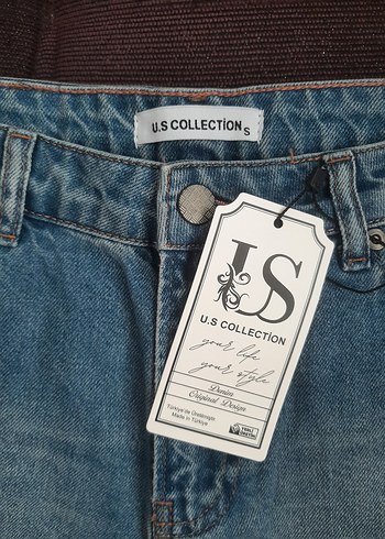 U.S Polo Assn. Kadın Mavi Denim Mini Şort