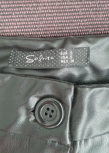 Softone Siyah Deri Midi Kadın Pantolon