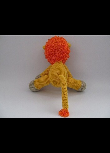 Beden Renk El Örgüsü Aslancık Amigurumi 30cm