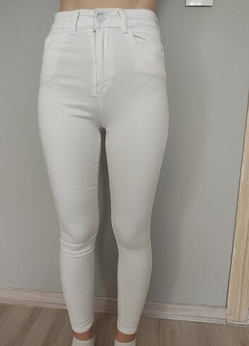 BEYAZ KADIN PANTOLON  - Görsel 4