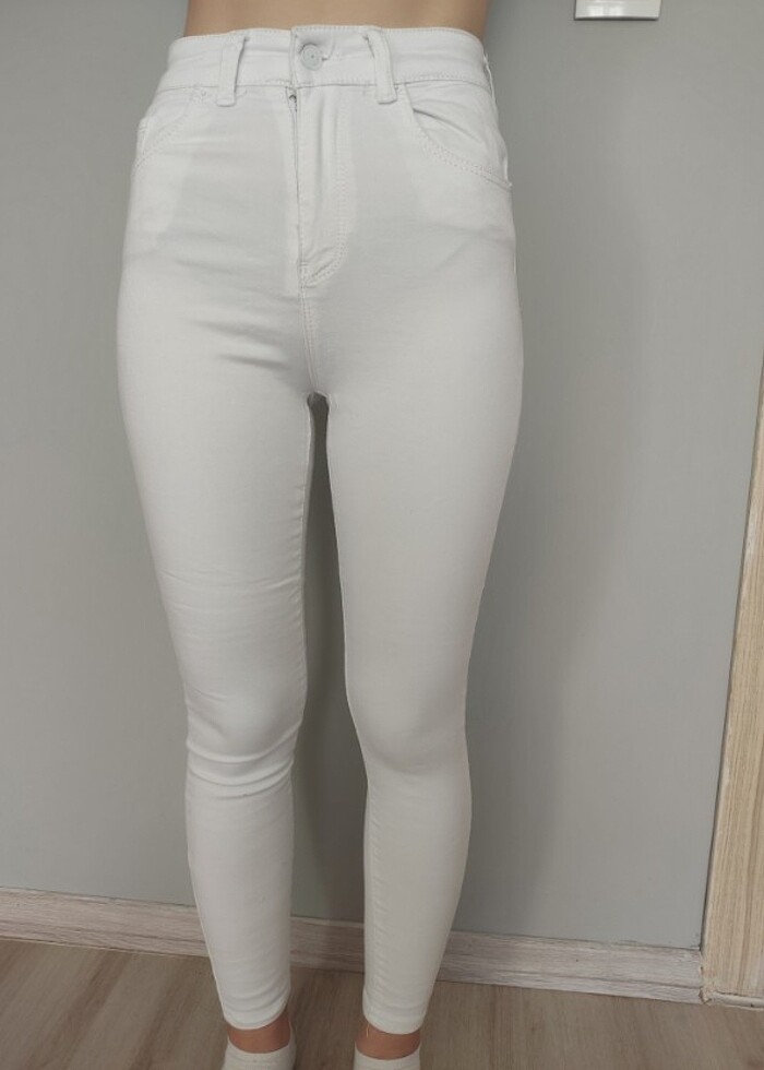 BEYAZ KADIN PANTOLON  - Görsel 4