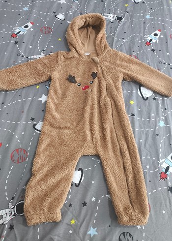 Kahverengi Kürklü Bebek Erkek Tulumu / ASTRONOT TULUM PELUŞTULUM - Görsel 4