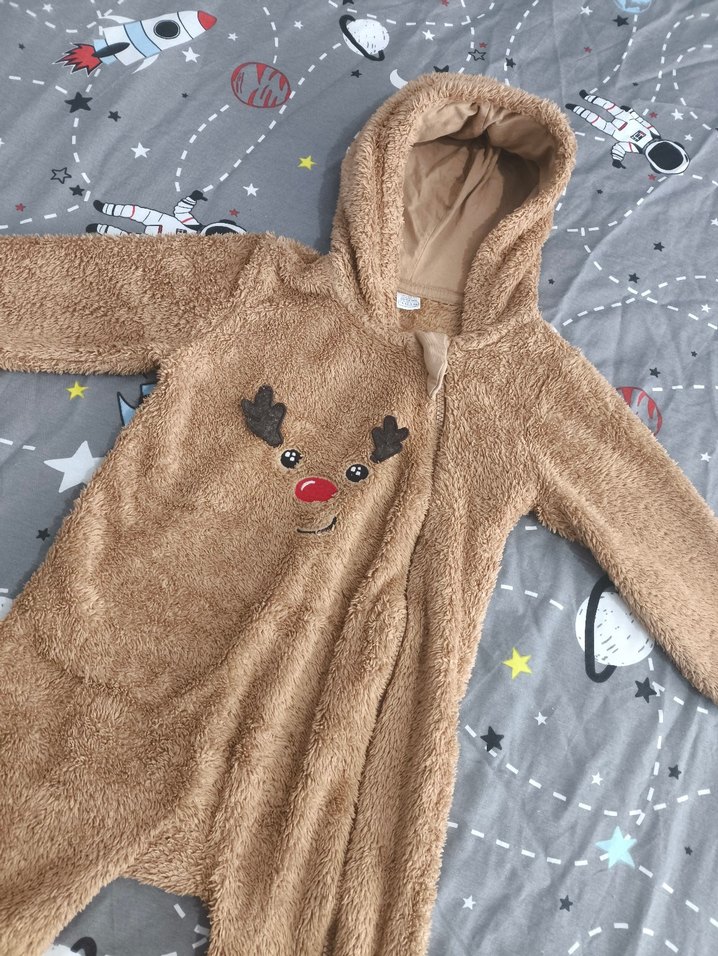 Kahverengi Kürklü Bebek Erkek Tulumu / ASTRONOT TULUM PELUŞTULUM - Görsel 3