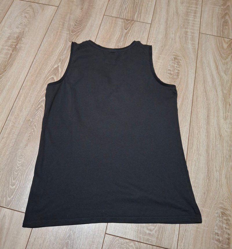 Erkek Siyah Kaykay Baskılı Kolsuz Tişört - Görsel 3