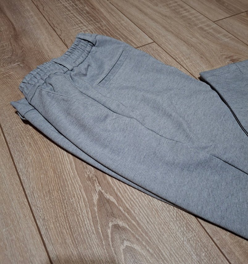 Gri erkek Normal Kesim liralık dokuma Pantolon - Görsel 2