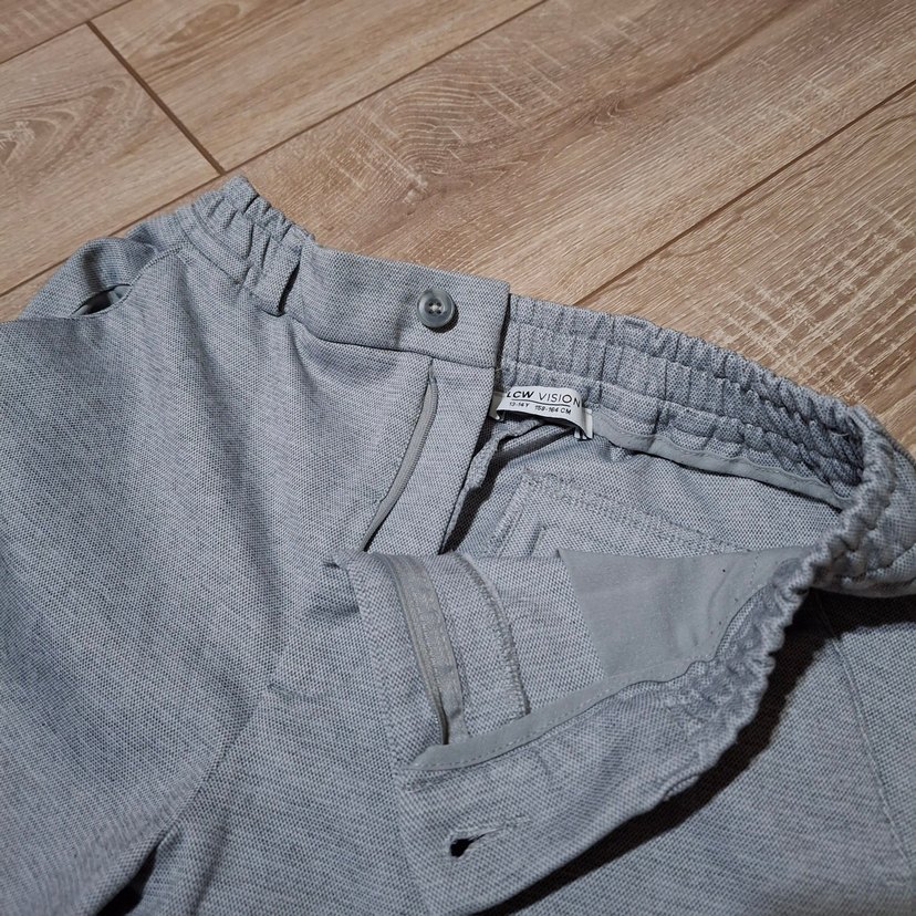 Gri erkek Normal Kesim liralık dokuma Pantolon - Görsel 5