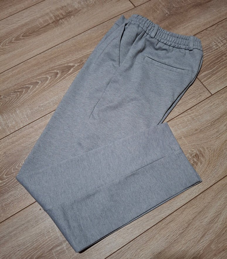 Gri erkek Normal Kesim liralık dokuma Pantolon - Görsel 4