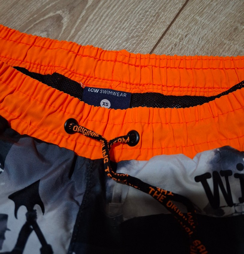 Baskılı Siyah Mini Erkek Deniz Şortu - Görsel 4