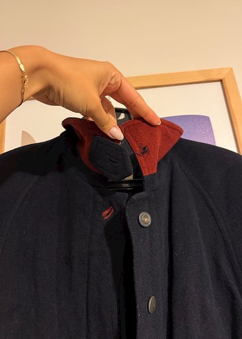 xxl Beden lacivert Renk Lacivert Düğmeli vintage kaban