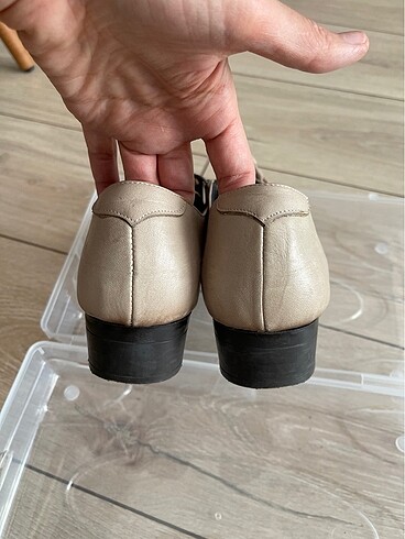 39 Beden Kadın deri loafer ayakkabı