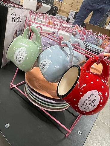 Seramik 6 lı kahve standı takımı - Görsel 2