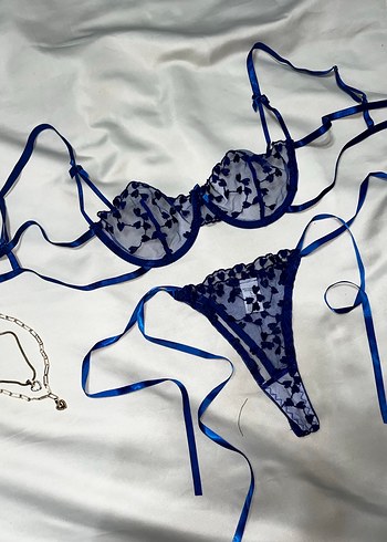 l Beden Mavi Bralet Takımı