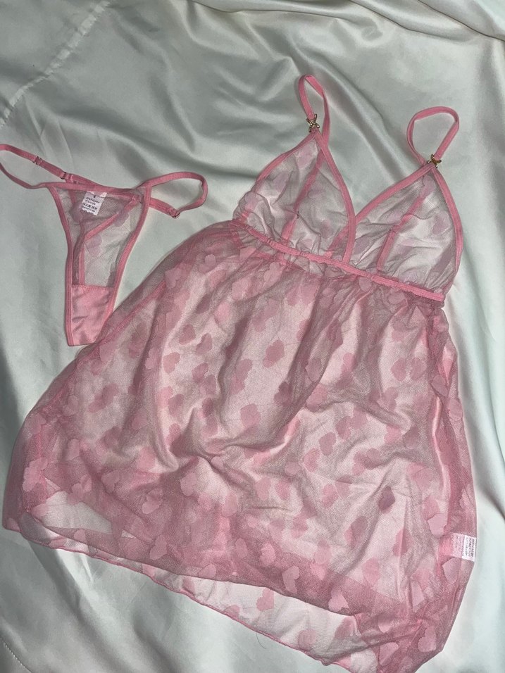 Pembe Mini Askılı Bohem Kadın Gecelik - Görsel 2