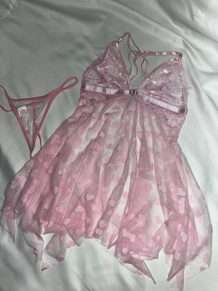 Pembe Nakışlı Bohem Midi Gecelik - Görsel 2