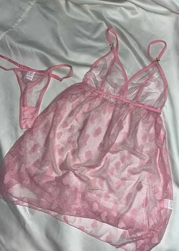 Pembe Askılı Hamile ve Emzirme Gecelik - Görsel 2