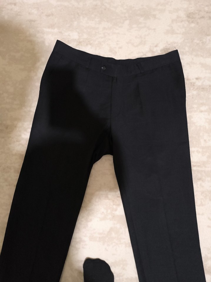 Siyah Regular Fit Erkek Ofis Pantolonu - Görsel 4