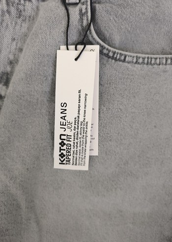 Koton Gri Erkek Tapered fit Denim Pantolon - Görsel 5