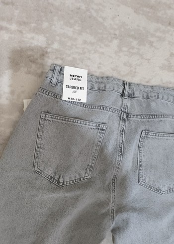 Koton Gri Erkek Tapered fit Denim Pantolon - Görsel 7
