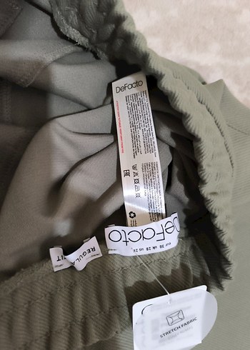 Defacto Haki Dokuma erkek pantolonu - Görsel 3