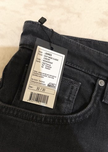 Mavi Siyah Erkek Denim Pantolon - Görsel 3