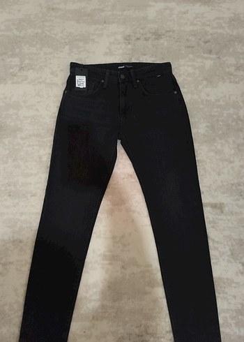 Mavi Siyah Erkek Denim Pantolon - Görsel 6